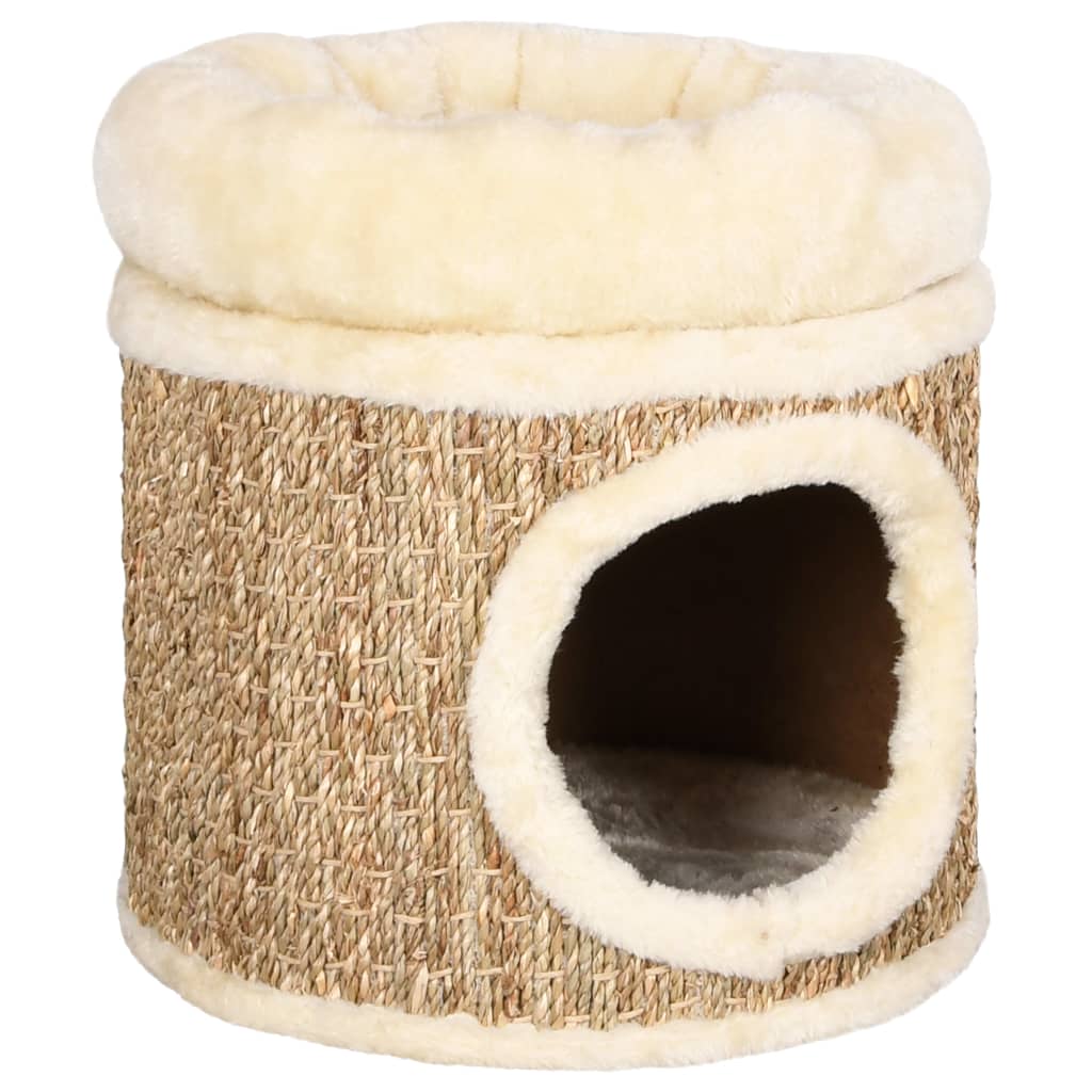 NNEVL Cat House with Luxury Cushion 33 cm Seagrass