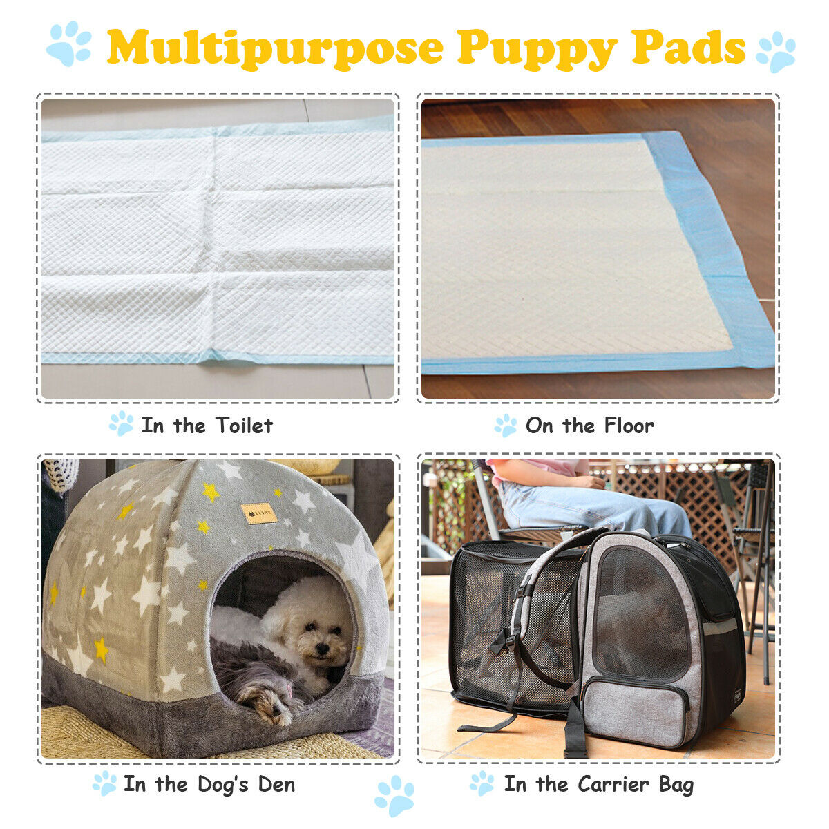 NNECW Pet Pee pads with 5-Layer Design of 4 Sizes-Size 4